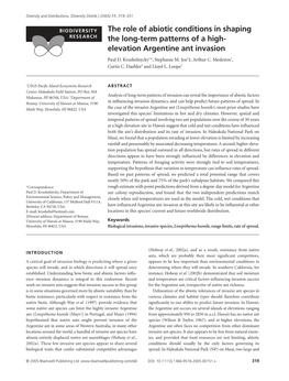 The Role of Abiotic Conditions in Shaping the Long-Term Patterns of A