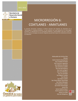 Microrregión 6: Coatlanes - Amatlanes