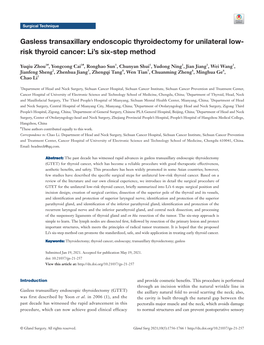 Risk Thyroid Cancer: Li’S Six-Step Method