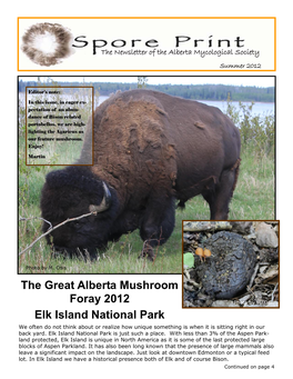 The Great Alberta Mushroom Foray 2012 Elk Island National Park