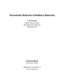 Viscoelastic Behavior of Rubbery Materials