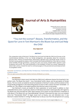 Journal of Arts & Humanities