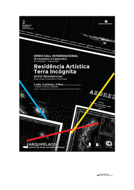 CONVOCATÓRIA ABERTA | | Residência Artística | Terra Incógnita