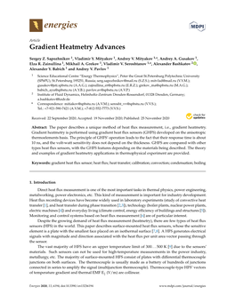 Gradient Heatmetry Advances