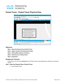 Packet Tracer - Packet Tracer Physical View