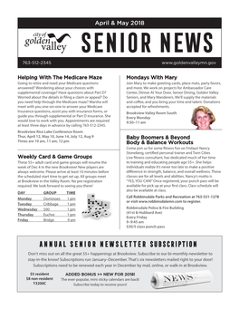 Senior News 1 Senior News 763-512-2345