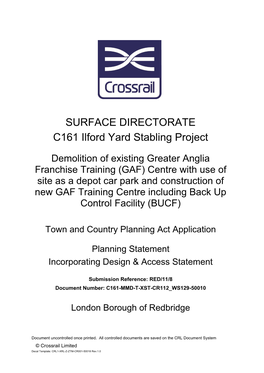 SURFACE DIRECTORATE C161 Ilford Yard Stabling Project