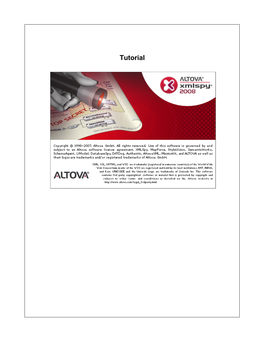 Altova Xmlspy 2008 Tutorial