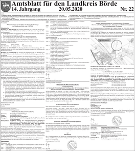 Amtsblatt Für Den Landkreis Börde 14