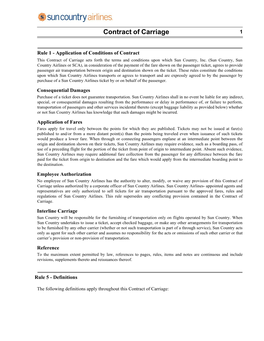 Contract of Carriage 1