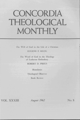 Concordia Theological Monthly