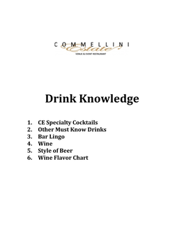 Bartender Drink Knowledge