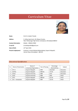 Curriculum Vitae