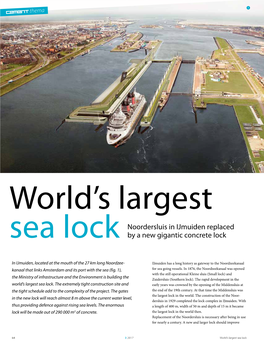 Noordersluis in Ijmuiden Replaced by a New Gigantic Concrete Lock