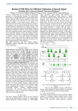 International Journal for Scientific Research & Development