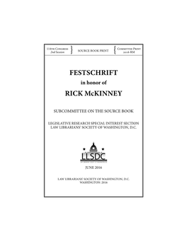 FESTSCHRIFT RICK Mckinney