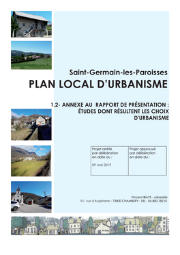 Saint-Germain-Les-Paroisses PLAN LOCAL D'urbanisme