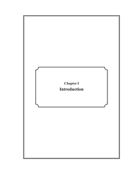 Introduction Chapter I