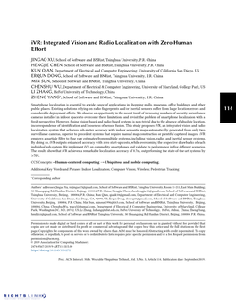 114 Ivr: Integrated Vision and Radio Localization with Zero Human Effort