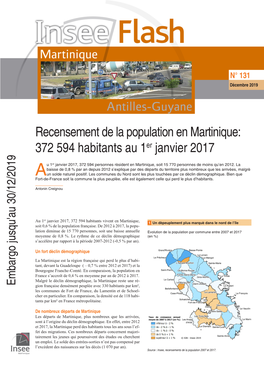 Recensement De La Population En Martinique: 372 594 Habitants Au 1Er Janvier 2017