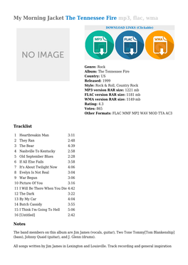My Morning Jacket the Tennessee Fire Mp3, Flac, Wma