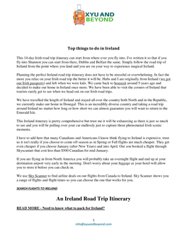 An Ireland Road Trip Itinerary