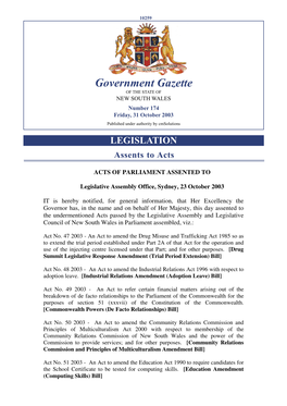 Gazette No 174 of 31 October 2003