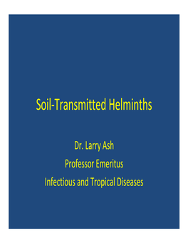 Soil-Transmitted Helminths