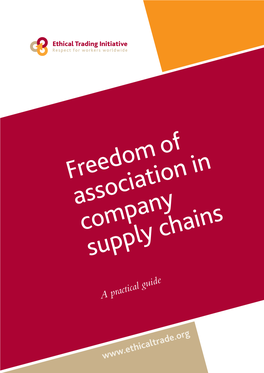 Freedom of Association in Company Supply Chains