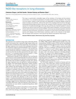 NOD-Like Receptors in Lung Diseases