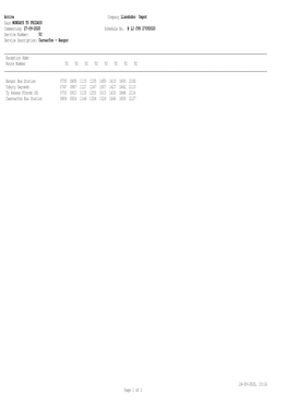 Arriva Working Timetable