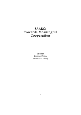 SAARC: Towards Meaningful Cooperation