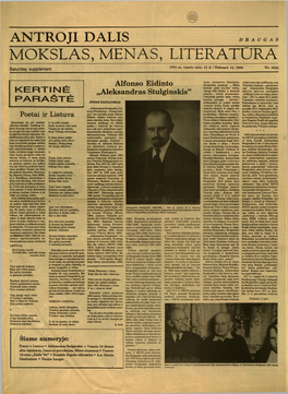 LITERATŪRA Saturday Supplement 1994 M