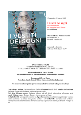 I Vestiti Dei Sogni La Scuola Italiana Dei Costumisti Per Il Cinema #Vestitideisogni