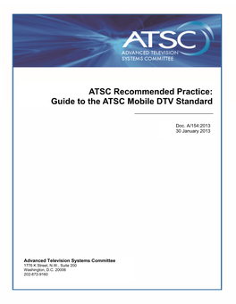 Guide to the ATSC Mobile DTV Standard