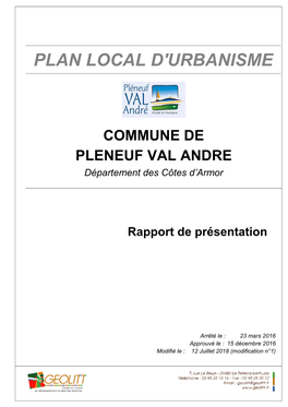 Plan Local D'urbanisme