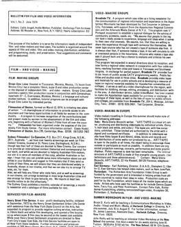 BULLETIN for FILM and VIDEO INFORMATION Vol. 1,No.3