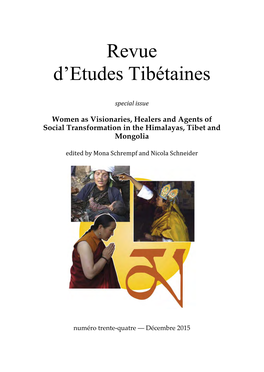 Revue D'etudes Tibétaines Est Publiée Par L'umr 8155 Du CNRS, Paris, Dirigée Par Nicolas Fiévé