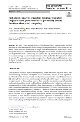 Probabilistic Analysis of Random Nonlinear Oscillators Subject to Small Perturbations Via Probability Density Functions: Theory and Computing