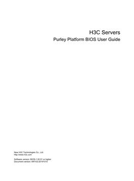 H3C Servers Purley Platform BIOS User Guide