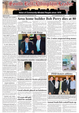 Area Home Builder Bob Perry Dies at 80 Tend College