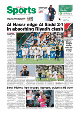 Al Nassr Edge Al Sadd 2-1 in Absorbing Riyadh Clash