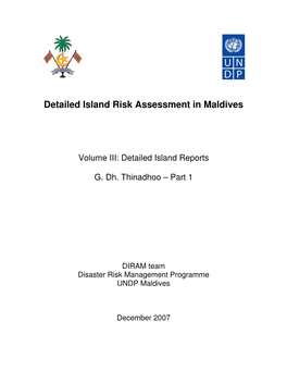 Detailed Island Risk Assessment in Maldives, G. Dh. Thinadhoo
