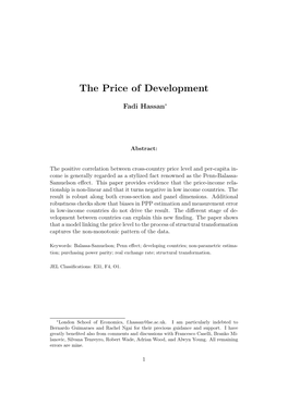 The Price of Development