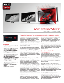 AMD Firepro™ V5900 PROFESSIONAL GRAPHICS