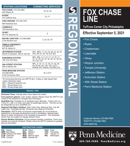 REGIONAL RAIL • Fox Chase