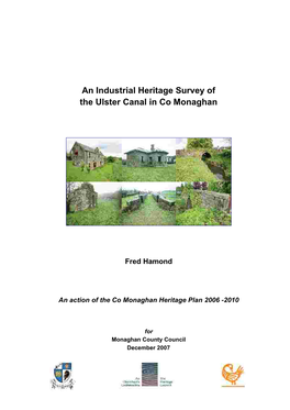 An Industrial Heritage Survey of the Ulster Canal in Co Monaghan