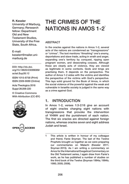 The Crimes of the Nations in Amos 1-21