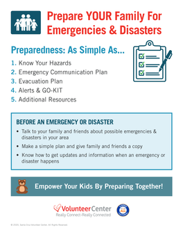 Prepare YOUR Family for Emergencies & Disasters