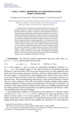 Large Sample Properties of Partitioning-Based Series Estimators